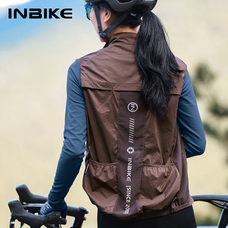 Mountain Biking Rain Jacket - Inbike colete de ciclismo feminino sem