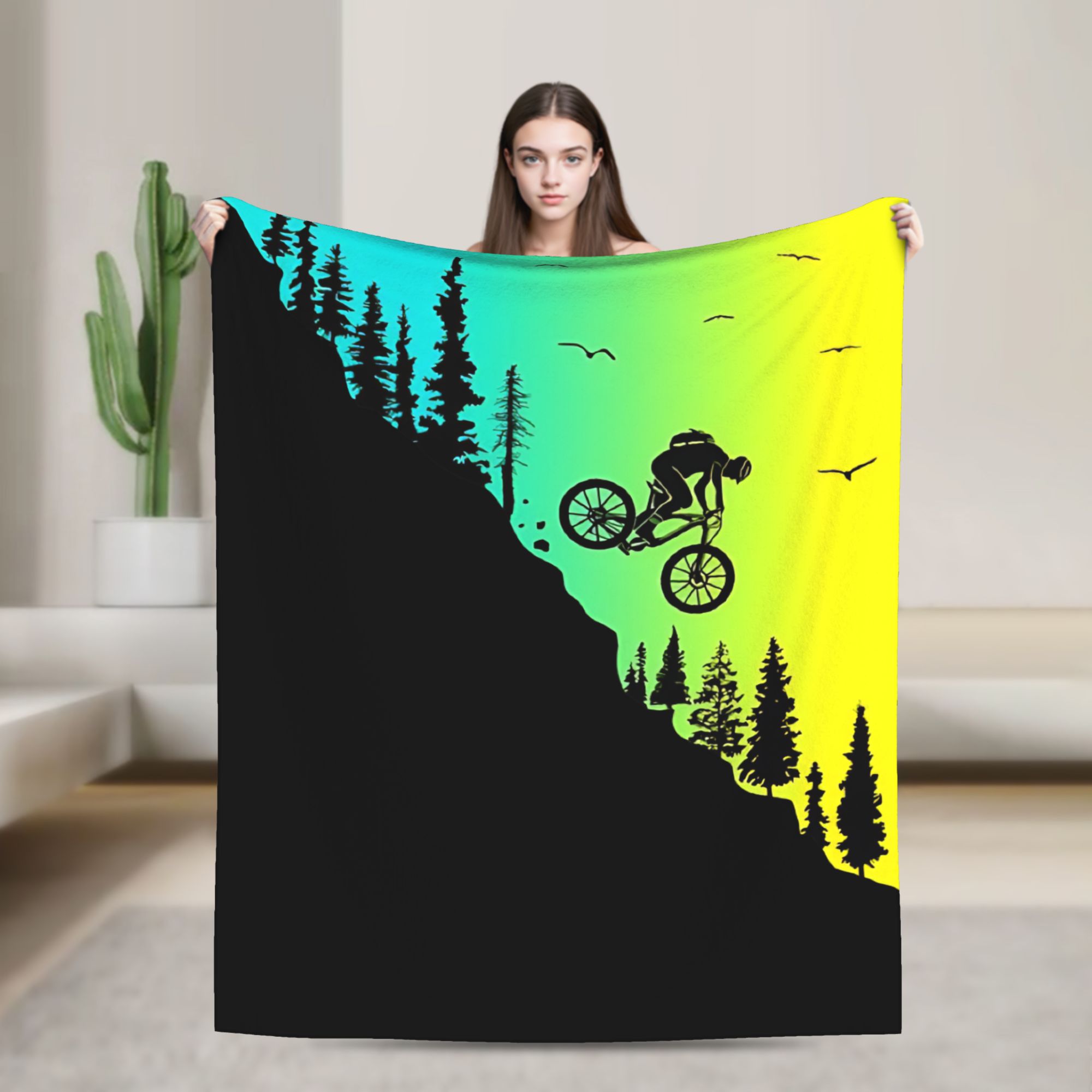 Mountain Biking Track - Manta Super Quente para Ciclismo de