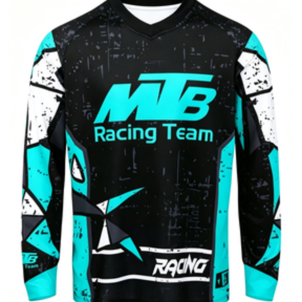 Mountain Biking Usa - Camisa Esportiva de Manga Longa para