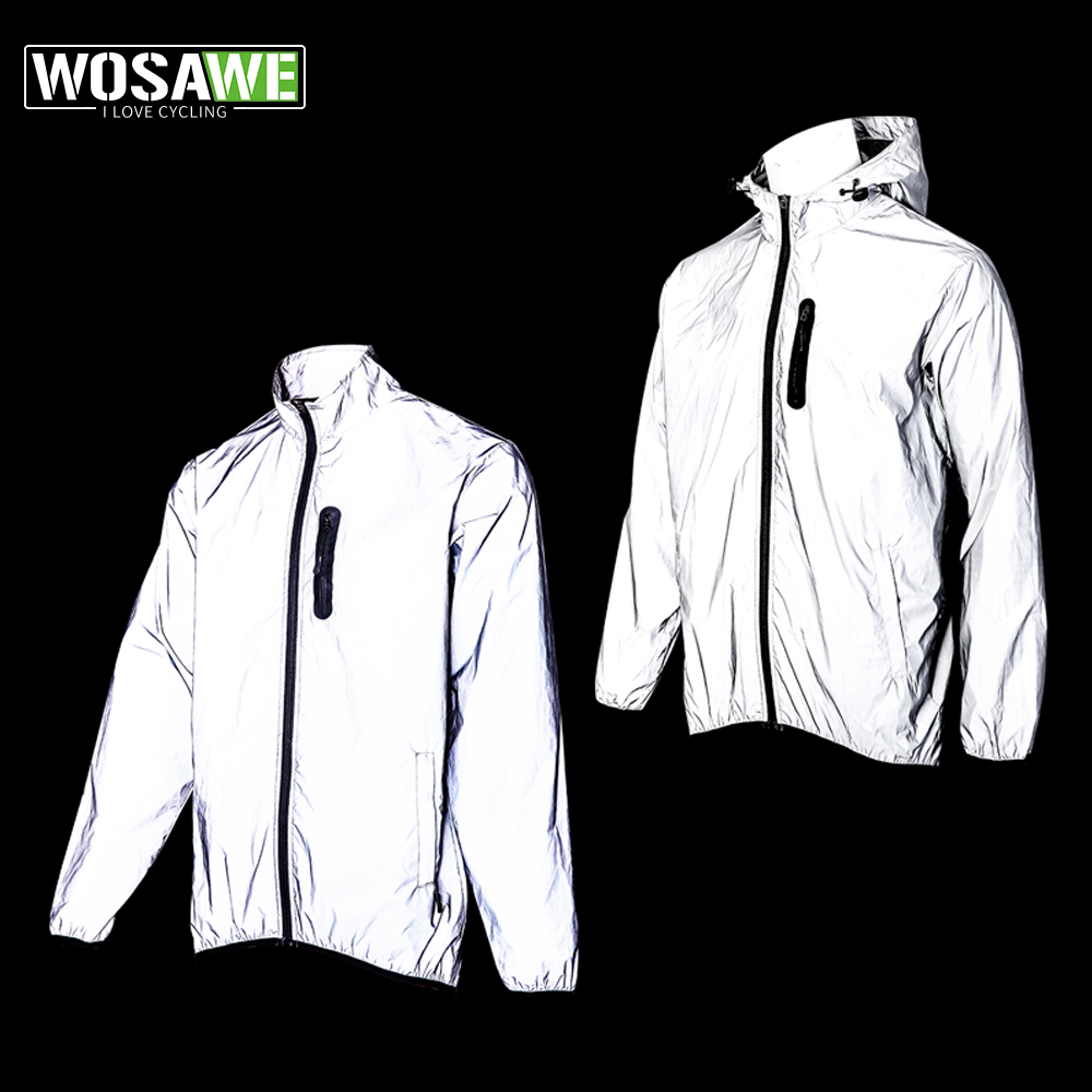Wosawe jaqueta totalmente refl - Mountain Biking Rain Jacket avaliação e preço